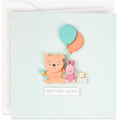 Hallmark Grußkarte zur Geburt Winnie Puuh und Ferkel