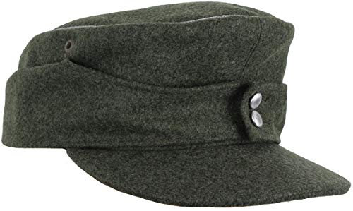 Erel Replik WW2 Deutsch M43 Offiziere Kappe (Feldgrau, 58 cm)