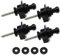 UBERMing 4 Pezzi Chitarra Strap Locks Bottoni per Tracolla Chitarra, Facile da Rimuovere, Serratura Cinghia Per Chitarra con 4 Rondelle Silicone per Chitarra Acustica Elettrica Basso Ukulele-Nero