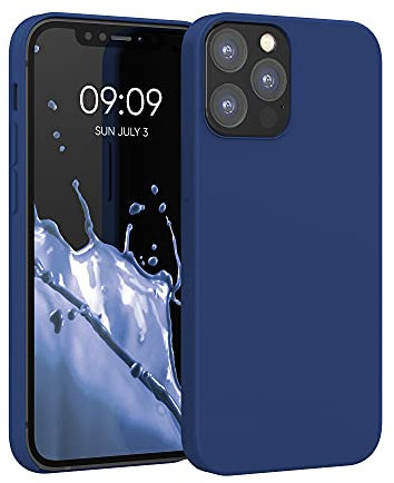 kwmobile Case Compatible with Apple iPhone 12 / iPhone 12 Pro Case - TPU Silicone Phone Cover with Soft Finish - Navy Blue