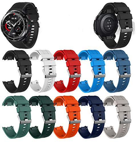 Angersi Bracelet pour Honor GS Pro, Libération Rapide Sport en Silicone Souple Compatible avec Huawei Honor GS Pro Montre de Fitness Intelligente