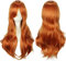 Colorfulpanda Perücke Orange Damen 70cm Lang gewellte Synthetische Haar Perücken für Frauen mädchen Cosplay Kostümparty Halloween Wig Ingwer