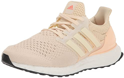 adidas Womens Ultraboost 1.0 ALPHASKIN W Shoes, Ecru Tint/Ecru Tint/White, 5