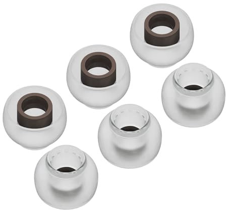 6 PEZZI/3 PAIA Gommini TRI Clarion in Silicone Sostitutivi, Gommini Isolanti in Gomma con Innesto Interno da 4,5-5,5 mm per Cuffie Intrauricolari IEM KZ ZS10 PRO, EDX PRO, ZST (Marrone, L)