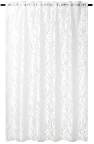 Moon Vorhang Ronny Gardine, Schlaufenvorhang, ca. Höhe 245 cm - Breite 140 mit Ausbrenner Äste Motiv