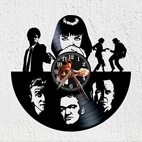 Schallplattenuhr aus Vinyl Viny Woody Gewaltsame Geschichte Neuer Roman 90er Jahre Wanddekoration Vinyl Disco Uhr Original Geschenk