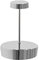 Zafferano, Swap Mini Lampe mit Glänzendem Chrom-Finish, Wiederaufladbare und Kabellose Tischlampe mit Touch Control, Geeignet für den Innenbereich, Dimmer, 2700 K, Höhe 14,8 cm