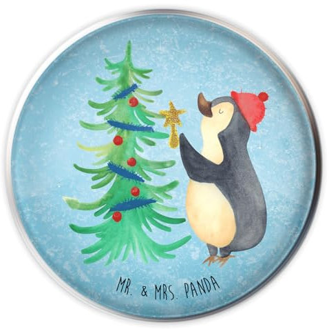 Mr. & Mrs. Panda Waschbecken Abfluss Pinguin Weihnachtsbaum - Geschenk, Stöpsel, Weihnachten, Winter, Abflussstopfen, Abflussstöpsel, Ablaufgarnitur