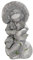 GILDE Outdoor Deko Figur XL Junge aus Magnesia/Kunststein - Farbe: grau mit Moos - Dekoration für Außenbereich Garten und Terasse geeignet - Höhe 42 cm