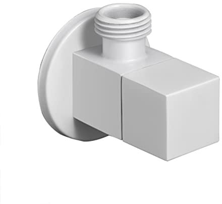 BiaoTeng Eckventil 1/2 Zoll Schwarz Matt,Auslaufventil 1/2 Zoll Garten,Warm- und Kaltwasserventil,Universal Eckventil,Auslaufventil 1/2 Zoll Schwarz,Weiß