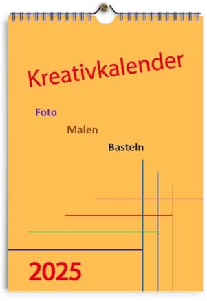 Bastelkalender 2026 DIN A4 Hochformat zum Basteln und Selbstgestalten DIY (Sonnengelb)
