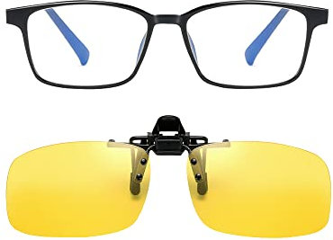JPGhaha Blue Light Blocking Clip On Glasses with Glasses Black Anti Blue Light Blocking Filtering Glasses UV Blocking Clip-on Blue Light Blocking Glasses Womens Mens