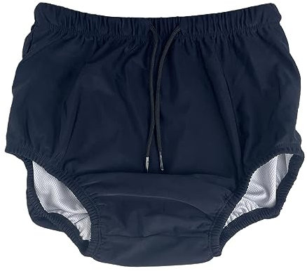 AQX Couches de bain réutilisables pour adultes ayant des besoins spéciaux, couches lavables et anti-fuite, couches à remonter pour protection contre l'incontinence, unisexe (taille 3XL, bleu)