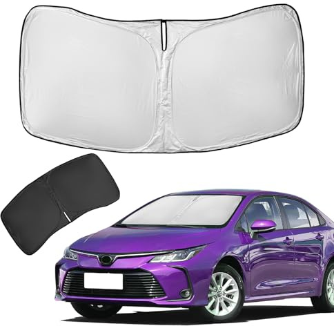 Parasol para Toyota Corolla, Parasol para Parabrisas – 4 Capas para Ventana Delantera para Corolla 2020-2023 2024, Parasol retráctil 240T, bloquea los Rayos UV, Accesorios de Coche