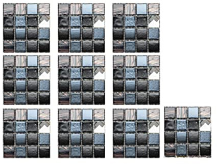 10 Stück selbstklebende 3D-Mosaik-Wandaufkleber zum Selbermachen von Fliesen, Badezimmer, Küche, Tapete, TV-Hintergrund, Schutz, wasserdicht, Peel-B, SPANIEN