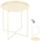 SILKMARKS® Beistelltisch für In- und Outdoor - Klappbarer Gartentisch 2. Wahl - Terrassentisch in vielen schönen Farben - Grilltisch Kaffeetisch (Vanille)