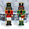 Gisafai 2 Stück große schwarze Nussknacker Hofschild 71,1 cm afroamerikanischer Nussknacker Outdoor Hof Dekor mit Pfählen Soldat Weihnachten Rasen Schild für Garten Gehweg Winter Urlaub Party