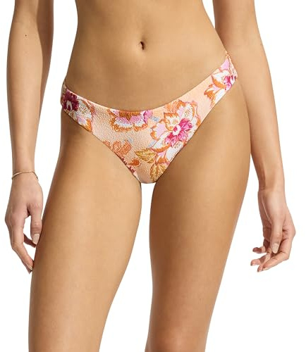 Seafolly Damen-Badeanzug, wendbar, Hipster-Bikinihose, Frühlingsfest-Nektar, 36