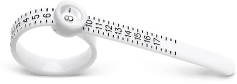 Ring Sizer Us, 1-17 Ringmesswerkzeug Mit Ringgröße Guide-Diagramm Für Männer Männer (weiß)