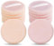 Sibba Makeup Puderquaste 12 Stück Runde Velours Gesicht Schwämmchen Make-up Kompakt Body Container Einstellung Gepresste Mischung Foundation Creme Make Up Band Strap Schwamm Kissen Rosa&Hautfarbe