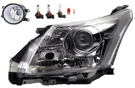 Johns, Scheinwerfer Halogen Front Haupt passend für Toyota Avensis T27 09-11 HHB3 Links + Nebelscheinwerfer + Leuchtmittel
