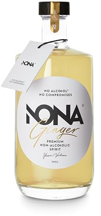NONA Ginger | Alkoholfreie Gingerspirituose mit 12 Botanicals | Mit Ingwer, Kurkuma, Yuzu & Verbena | Pikant & erfrischend | Für nicht-alkoholische Cocktails | 0% vol | 700ml Einzelflasche