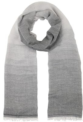 TOM TAILOR Damen Schal mit Glitzer, 36564 - Black Grey Stripe Design, ONESIZE