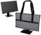Zjyufy Monitor Carry Case Portable Desktop Computer Carrying Bag Protective Monitor Dust Cover Compatible with 24 Desktop Computer, Monitor Storage Case with Rubber Handle for 24inch LCD Screens