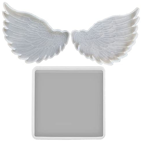 Engelsflügel Silikon Untersetzer Tablett Herstellung Form Flügel Tasse Matte Harz Epoxidharz Gussform Achat Bastelformen Werkzeug