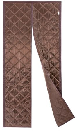 Rideau de porte magnétique avec protection thermique imperméable et coupe-vent, occultant, avec isolation phonique, pour porte de balcon, 0,95 x 2,1 m, café