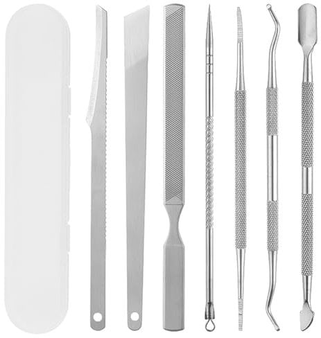 Kit Pedicure Professionale Piedi, 7 Pezzi Bisturi per Pedicure, Acciaio Inossidabile Pedicure Attrezzi, Attrezzi per Pedicure Adatto per Pulizia di Manicure e Pedicure