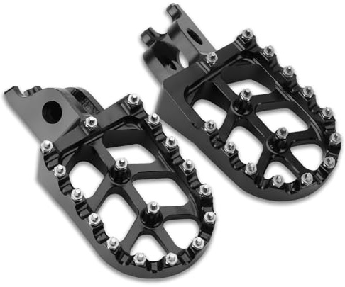 WODHMIEY Repos-pieds pour moto, Repos-pieds pour Dirt Bike, en alliage d'aluminium CNC, antidérapant, sans fatigue, facile à installer, diamètre de perçage de montage 10 mm, pour CR CRF 125