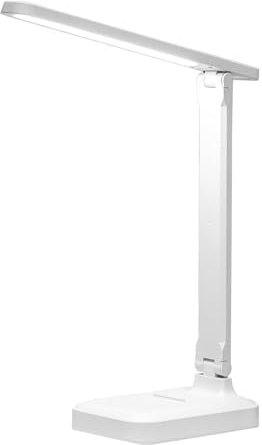 HEEPDD LED-Schreibtischlampe, Schreibtischleuchte, Tischlampe, Leselampe mit USB-Ladeanschluss, Empfindliche Steuerung Zum Lesen, Basteln, Nähen, Puzzle, Nageln