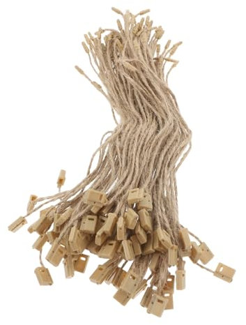 ANDRESLAD 100 Pezzi Di Corda Spago per palline di Natale Cordoncino per etichette Attaccaglie per etichette Tag per regali etichetta corda chiusura per cravatta corda di Light Brown