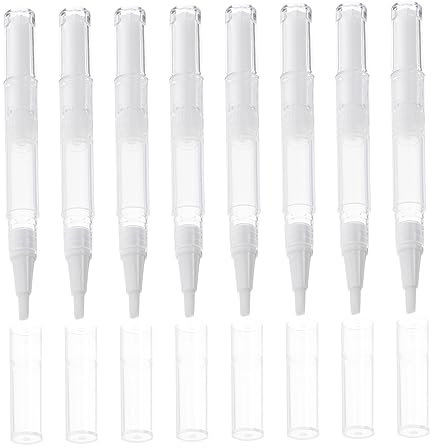 WOFASHPURET 21pcs Transparent Empty Nail Oil Pens Brush Tip Refillable Cosmetic Containers for Lip Gloss Nail Polish Essential Oils and More Each
