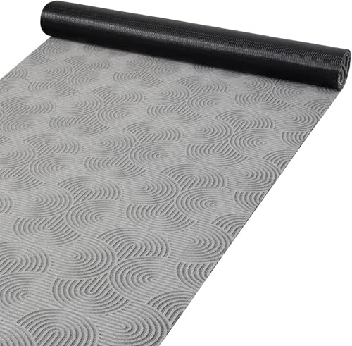 ANRO Läufer Flur Teppich Läufer Küchenteppich Küchenläufer Velours rutschfest waschbar für Küche, Flur, Schlafzimmer Deko Velora 67x120 cm Grau