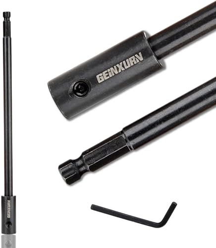 GEINXURN Tools Hole Saw Extension Chuck, 250mm x 3/8-Inch Hex Shank Reducing Locking Impact Extension