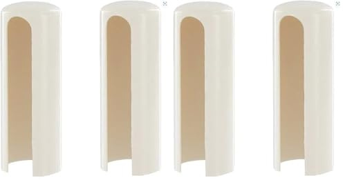 cyclingcolors 2x Couvre gond cache paumelle fenêtre porte portail Charnière Capuchon Protection Meuble Douille, 15mm blanc longueur 98mm plastique (Lot de 2)