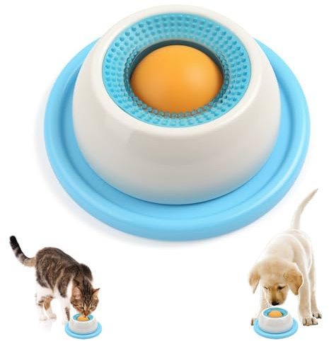 Juguete de lamer para perros, Plato de lamer antideslizante, Alfombrilla y bola de lamer para comer lento