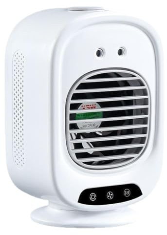 Mini Aire Acondicionado - Pequeño Aire Acondicionado Portátil, Tanque De Agua De 280 Ml, Bajo Ruido, 3 Velocidades, Enfriador De Circulación De Humedad Recargable para El Hogar, Dormitorio
