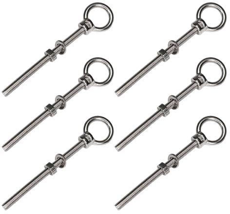 PRIOstahl 641_6 - Lot de 6 boulons à œil - En acier inoxydable V4A - M8 x 100