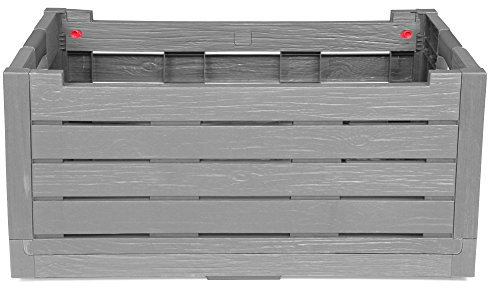 Ondis24 edle und hochwertige Klappbox Faltbox Einkaufskorb Florida 50 Liter extrem stabil (grau)