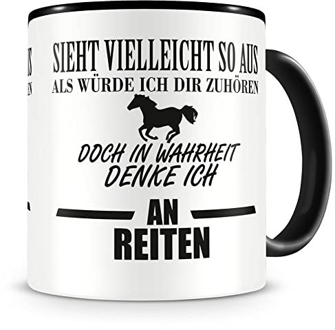 Samunshi® Ich denke an Reiten Tasse Kaffeetasse Teetasse Kaffeepott Kaffeebecher Becher