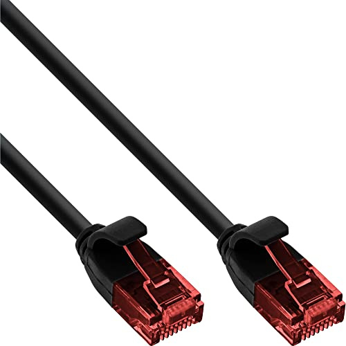 InLine 71207S Slim Patchkabel, U/UTP, Cat.6, schwarz, 7,5m
