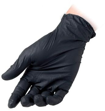 REFLEXX PACK 5 CONFEZIONI GUANTI IN NITRILE SENZA POLVERE NERI TAGLIA L 100 PEZZI