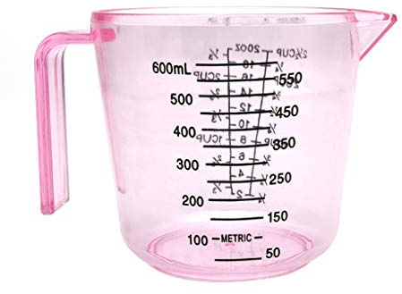 Lorjoyx Pink Plastic Measuring Cup Set of 3