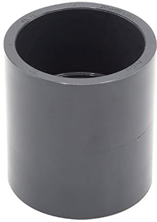 Manchon PVC 1 pc. I 50mm I Manchon à coller I Manchon PVC avec 2 raccords I Rond I Raccord pour tubes et raccords I bm096