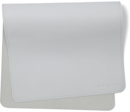 Vegan Leather Baby Changing Mat 16x30in, Wipeable, Foldable, Blue