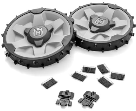Husqvarna Automower® Terrain Kit mit Bürsten – Passend für Automower® 305, 310/315 Mark II, 405/415X – Verbessert die Haftung an Hängen und unebenem Boden