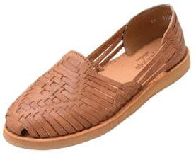 Macarena Collection Huarache 4150 Damen-Sandalen aus Leder, handgefertigt, mexikanische Sandalen, bequem und stilvoll, Hellbraun, 39.5 EU